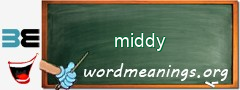 WordMeaning blackboard for middy